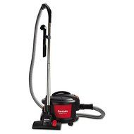 ** Quiet Clean Canister Vacuum, Red/Black, 9.0 Amp, 11&quot; Cleaning Path