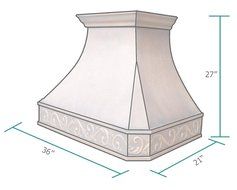 Copper Best H3 362127L Copper Vent Hood with Liner Wall Mounted 30 inch N3