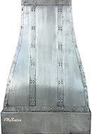 Zinc Stove Hood Wall Mount (natural smooth, 30")