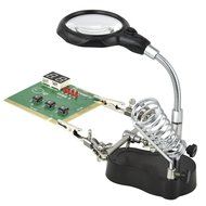 Topro Soldering Stand Workbench LED Lighting Magnifying Glass Kit N4