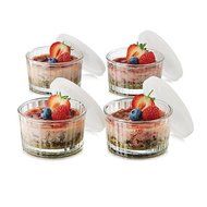 Libbey Glass 6 Piece Glass Ramekin Set With Lids N2