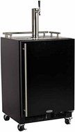Marvel ML24BTSMRB Mobile Draft Beer Dispenser Double Tap Black Door, 24", Black