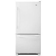 Amana ABB2224BRW 21.9 Cu. Ft. White Bottom Freezer Refrigerator - Energy Star