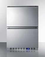 Summit SCFF532D 24&quot; Drawer Freezer with 3.54 cu. ft. Capacity 2 Drawers Frost Free Operation Internal Fan Digital... N2