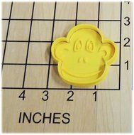 Kids Monkey Face Fondant Cookie Cutter and Stamp #1377 N2