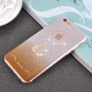 iPhone 6 Plus / 6S Plus Case Cover,TYoung(TM) Luxury 3D Diamond DIY Necklace Swan Pattern Soft TPU Silicone Full... N5