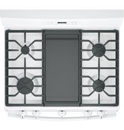 GE JGBS66DEKWW 30" Gas Freestanding Range with 5 Burners, Sealed Burner, 5.0 Cu. Ft. Primary Oven Capacity, Griddle... N7