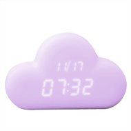 Generic Digital Clock in Cloud Shape Light Purple