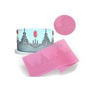 Wedding Cake Lace Mat Silicone Mold Cake Decorating Supplies Pink Color