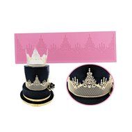Wedding Cake Lace Mat Silicone Mold Cake Decorating Supplies Pink Color N2