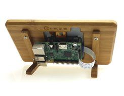 Eleduino Raspberry Pi Official 7&quot; Touchscreen Display Bamboo Case N4