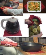 Unicook Multifunction Flexible Non-slip Silicone Hot Pot Holders,Table Mat,Trivet Mat,Jar Opener,Spoon Rest,Coaster... N4
