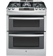 GE PGS950SEFSS Profile 30" Stainless Steel Gas Slide-In Sealed Burner Double Oven Range - Convection N3