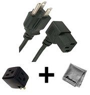 6FT Right Angled AC Power Cord for HP 2709m 27 inch Diagonal Full HD LCD Monitor + 3 Outlet...