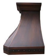 Copper Best H3 362127S Copper Range Hood Smooth with Antique Copper Patina 36 inch N2