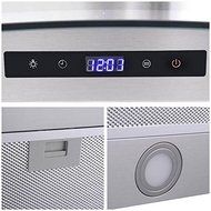 AMPERSAND SHOPS 30" Deluxe Quiet Stainless Steel 3-Speed Touch Panel Wall Mount Kitchen Range Vent Hood 760 CFM N4