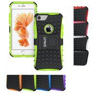 iPhone 7 Case, HLCT Rugged Shock Proof Dual-Layer Case with Built-In Kickstand for iPhone 7 4.7 Inch (Orange) N4