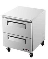Turbo Air TUR28SDD2 7 cu. ft. Super Deluxe Series Undercounter Refrigerator with Durable Stainless Steel Drawers...