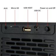 HIFI Wireless V4.0 Bluetooth Stereo Speaker with LED Display Multimedia Time Alarm FM Mode(black) N5