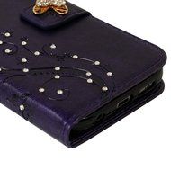 S7 Case,Samsung Galaxy S7 Case - Mavis's Diary 3D Handmade Wallet Bling Crystal Diamonds Butterfly Embossed Flowers... N26