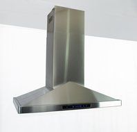Golden Vantage Stainless Steel 36" Euro Style Island Mount Range Hood N4