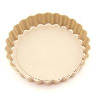 uxcell Casa-J Bakeware Nonstick Quiche Pans 4 Inch tainless Steel Champgne N3