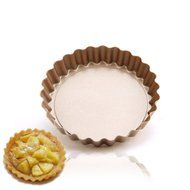 uxcell Casa-J Bakeware Nonstick Quiche Pans 4 Inch tainless Steel Champgne N4