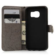 S7 Case,Samsung Galaxy S7 Case - Mavis's Diary 3D Handmade Wallet Bling Crystal Diamonds Butterfly Embossed Flowers... N36