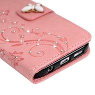 S7 Case,Samsung Galaxy S7 Case - Mavis's Diary 3D Handmade Wallet Bling Crystal Diamonds Butterfly Embossed Flowers... N39