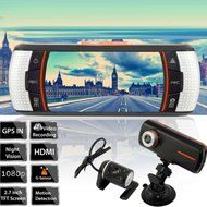 DDLBiz(TM) 2.7 Dual Lens Car Vehicle 1080P HD Dash Camera DVR Cam Night Vision Recorder N4