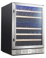 Kalamera 15'' Wine refrigerator 30 Bottle Built-in or Freestanding with Stainless Steel &amp; Double-Layer Tempered... N5