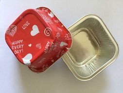 KEISEN square 3&quot; Disposable Aluminum Foil Cups 100ml for Muffin Cupcake Baking Bake Utility Ramekin Cup 100/PK... N2