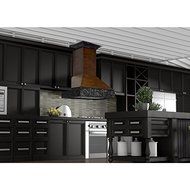 1200 CFM Wall Mounted Range Hood Size: 17.5" H x 48" W x 21.5" D, Finish: Walnut and Antigua N4