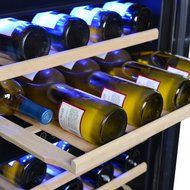 NewAir AWR-460DB 46 Bottle Built in Dual Zone Compressor Wine Cooler, Stainless Steel &amp; Black N6