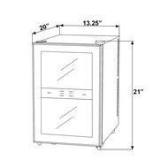 AKDY 12 Bottles Dual Zone Black Finish Reversible Doors Push Button Electric Wine Cooler Cellar N3