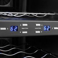 AKDY 12 Bottles Dual Zone Black Finish Reversible Doors Push Button Electric Wine Cooler Cellar N5