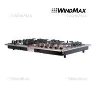 WindMax&reg; 34" Stainless Steel Circular Frame 5 Burners Stove NG/LPG Gas Cooktops Cooker