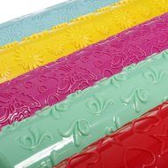 KingSo&reg; Embossed Rolling Pin Fondant Cake Paste Gum Embossing Sugarcraft Decorating Tool,Rose N2