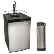 Edgestar Ultra Low Temp Home Brew Stainless Steel Kegerator with Keg - Stainless Steel/Black