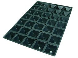 Lekue Professional Baking 54 Cavities Canele Bordelais Mold, 23.6&quot; x 15.7&quot;, Black N5