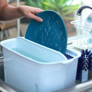EasyGoDishwasher&trade; &ndash; Manual Portable Dishwasher &ndash; Easy to clean all size dishes and silverware. This dish scrubber... N2