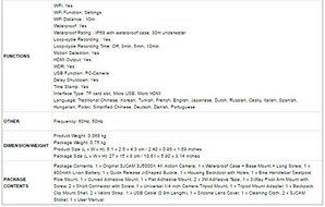 2.0 Inch LCD Action Camera Novatek with Accessories (SJcam SJ5000X WIFI ELITE SONY IMX078 GYRO 4K24 2K)