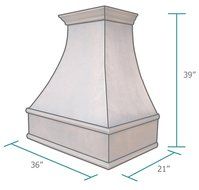 Copper Best H7 362139L Copper Kitchen Vent Hood in Antique Copper Finish Medium Size 36 inches N4