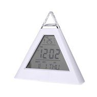 7 LED Color Changing Pyramid Digital LCD Alarm Clock Thermometer C/F Desktop Table Clocks Despertador Weather... N6