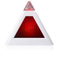 7 LED Color Changing Pyramid Digital LCD Alarm Clock Thermometer C/F Desktop Table Clocks Despertador Weather... N9