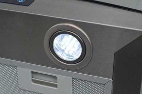 36" Glass Island Mount Range Hood with 870cfm Dishwasher Safe 6" Round Duct Vent Six Layer Grease Filters Electronic... N2