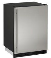 U-Line UCO1224FS00B 24" 1000 Series Built In Counter Depth Compact Refrigerator with 4.2 Cu. Ft. Capacity, in...