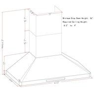 AKDY&reg; 42" Stainless Steel Wall Mount Touch Control LED Display Halogen Lights Kitchen Dual Motor Range Hood N5