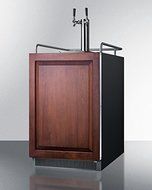 Summit SBC677BIIFTWIN 24" Built-In/Freestanding Beer Dispenser with 6.5 cu. ft. Capacity Dual Tap Factory Installed... N3