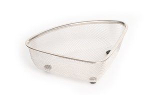 p!zazz 401-0041 Stainless Steel Strainer Basket, Silver
